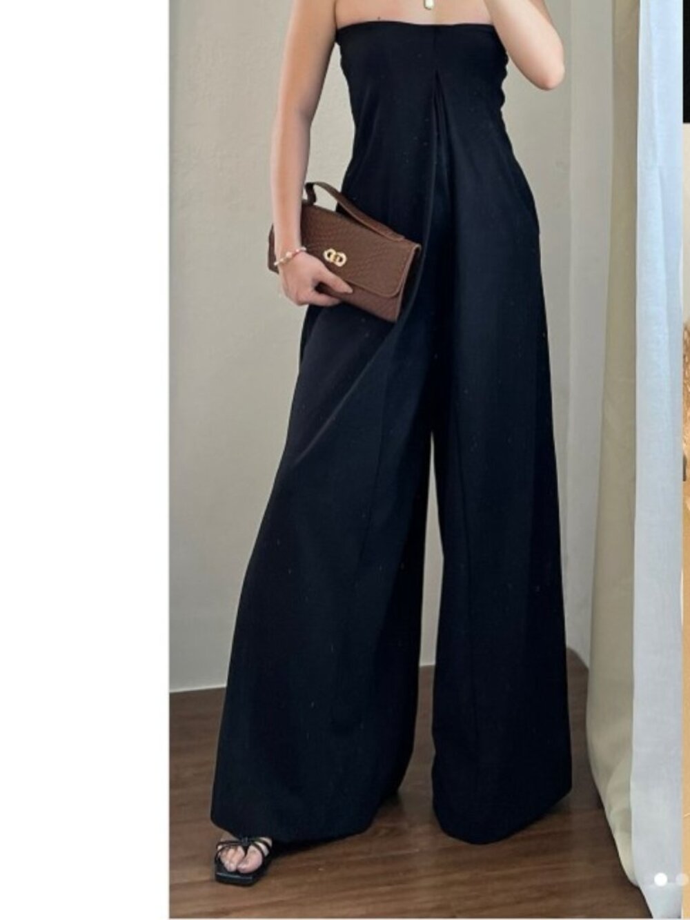 Zara Strapless Jumpsuit NWT - Black XS